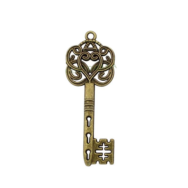 20pcs Antique Bronze Large Skeleton Key charm pendant 57x21mmcharm