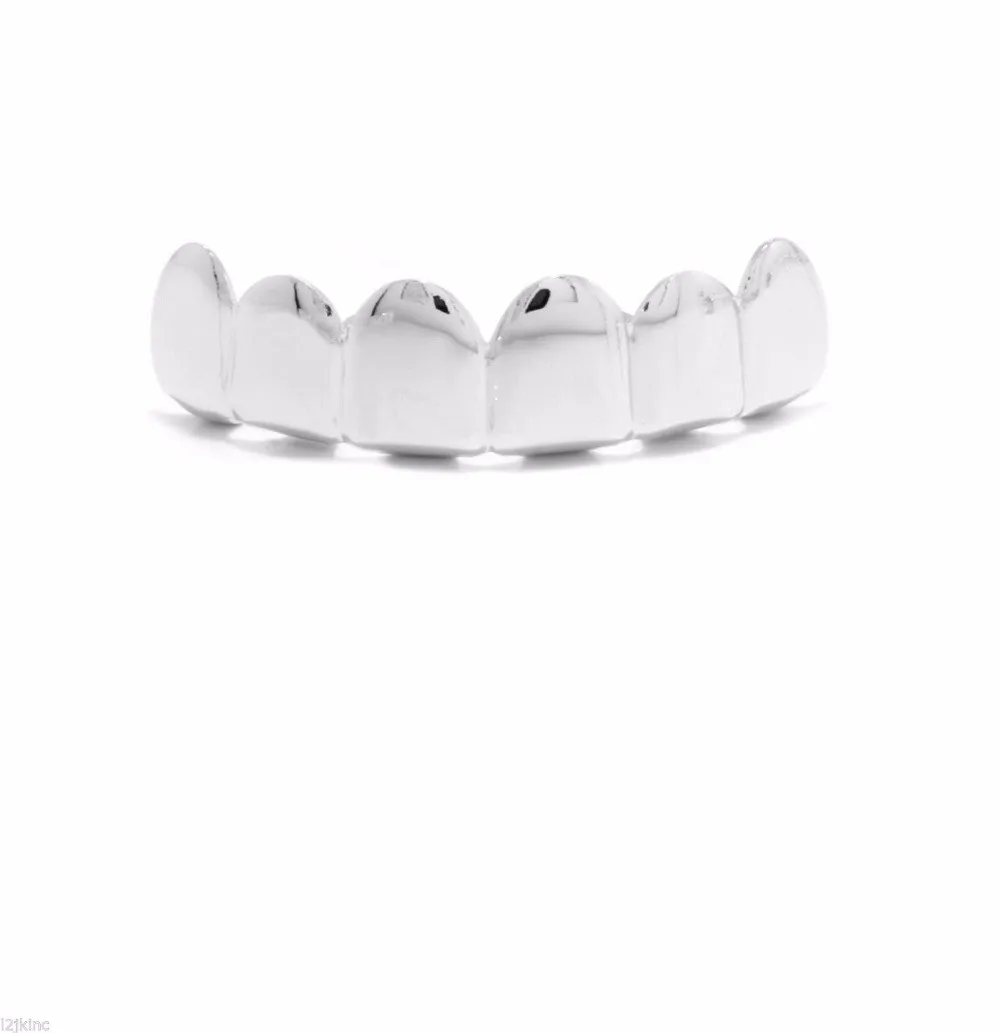 6-Tooth-FREE-SHIPPING-Silver-Custom-Top-Bottom-GRILLZ-Bling-Mouth-Teeth-Caps-Hip-Hop-Grills (3)