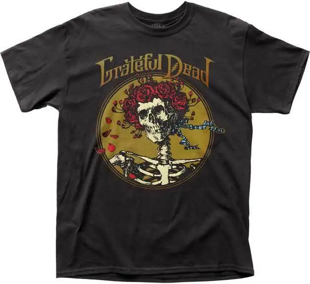 Купить рубашки онлайн офис мужчины o-образным вырезом с коротким рукавом Grateful Dead-Grateful Skull-T Shirt M-L-Xl-2Xl B Tee