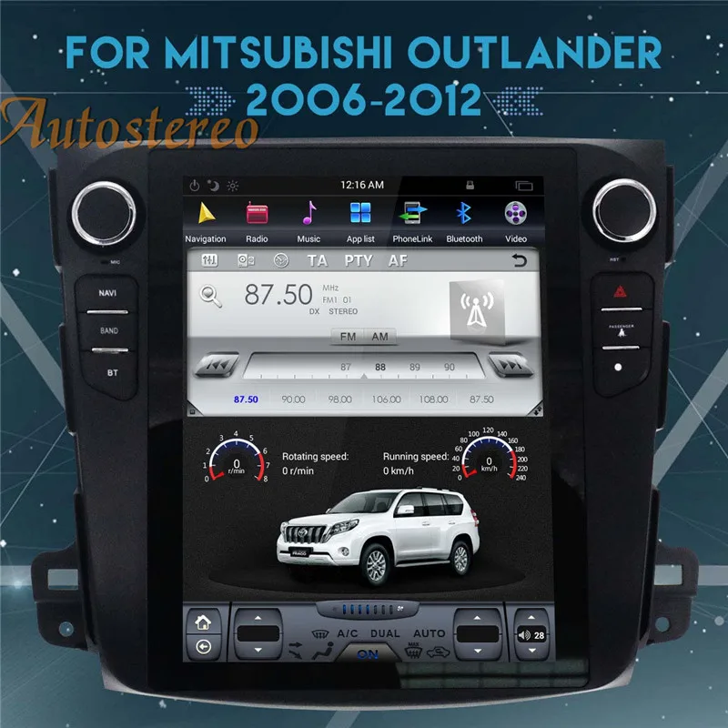 Flash Deal Tesla Android 9.0 Car GPS Navigation For Mitsubishi Outlander 2006~2012 For Citroen C-Crosser for Peugeot 4007 no DVD multimedia 1