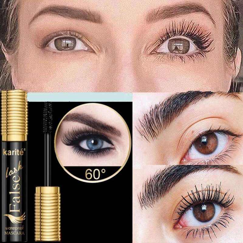 

Black 4D Mascara Thick Curling Makeup Eyelashes Waterproof 3d Rimel Extension Make Up Silk Fiber Eye Lash Mascara Eyes Cosmetic