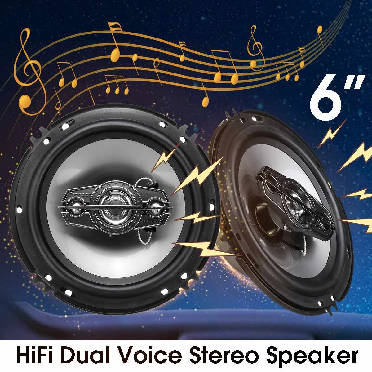 

1pair 6'' Dual Car Speaker 350W HIFI Car Subwoofer Strong Loudspeaker Car Rear / Front Door Audio Music Stereo Coaxial Speaker