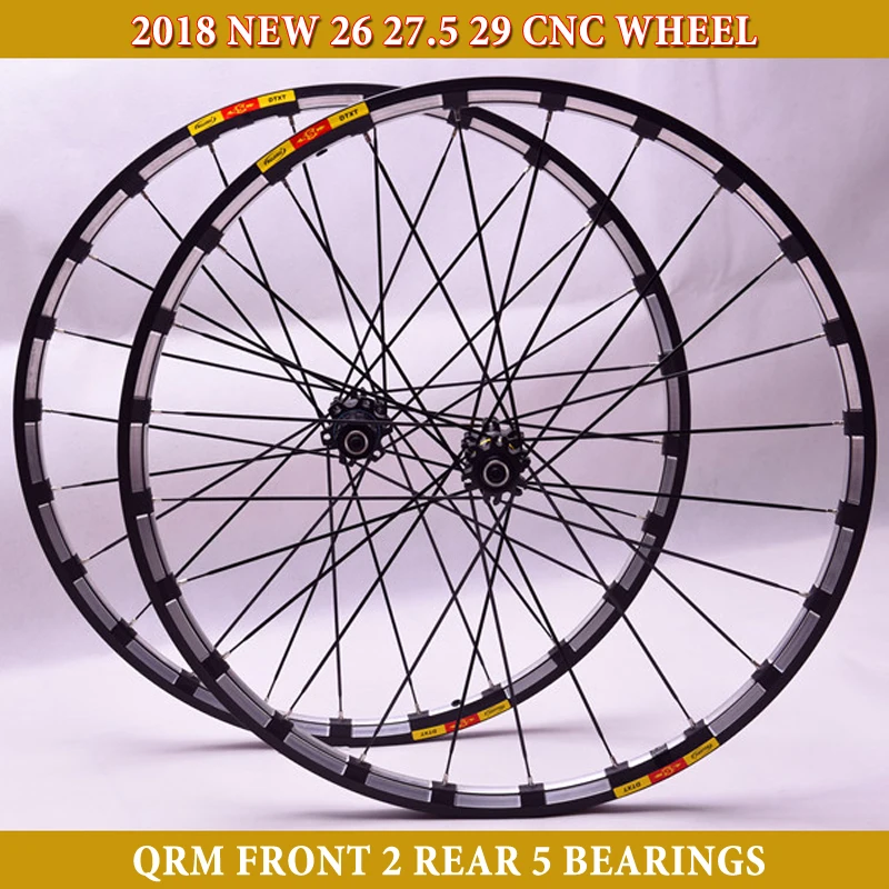 

2018 RUJIXU 29er CROSSD TXT MTB Mountain Bicycle CNC Cycling Wheel Straight Pull Flat Spokes Front 2 Rear 5 Sealed Bearings 15mm