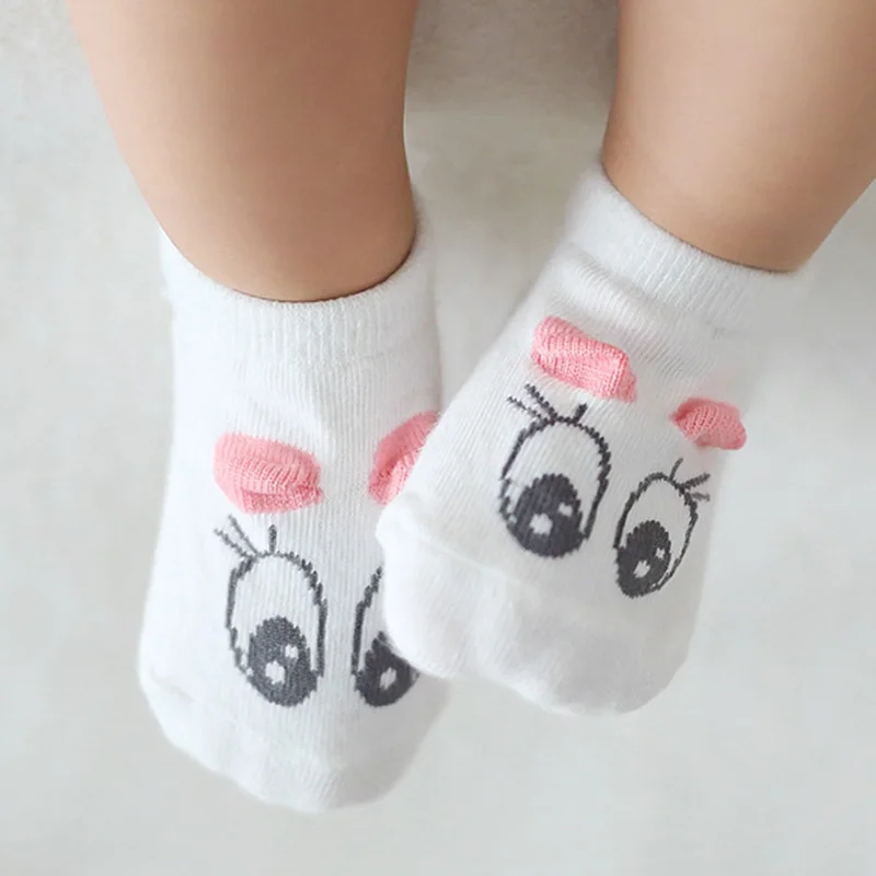 

Unisex Cotton Baby Socks Infant Boys Anti Slip Sock Babys Spring/Autumn Cartoon Big Eyes 3D-Dimensional Sock For 0-2Y CL2021
