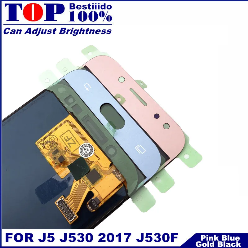 

Phones LCD Replacement For Samsung Galaxy J5 2017 J530 SM-J530F Display Touch Screen Digitizer Assembly with Brightness Control