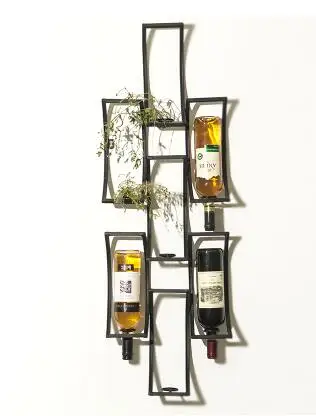 Hanging on the wall of wine rack. Red wine rack bar top art.