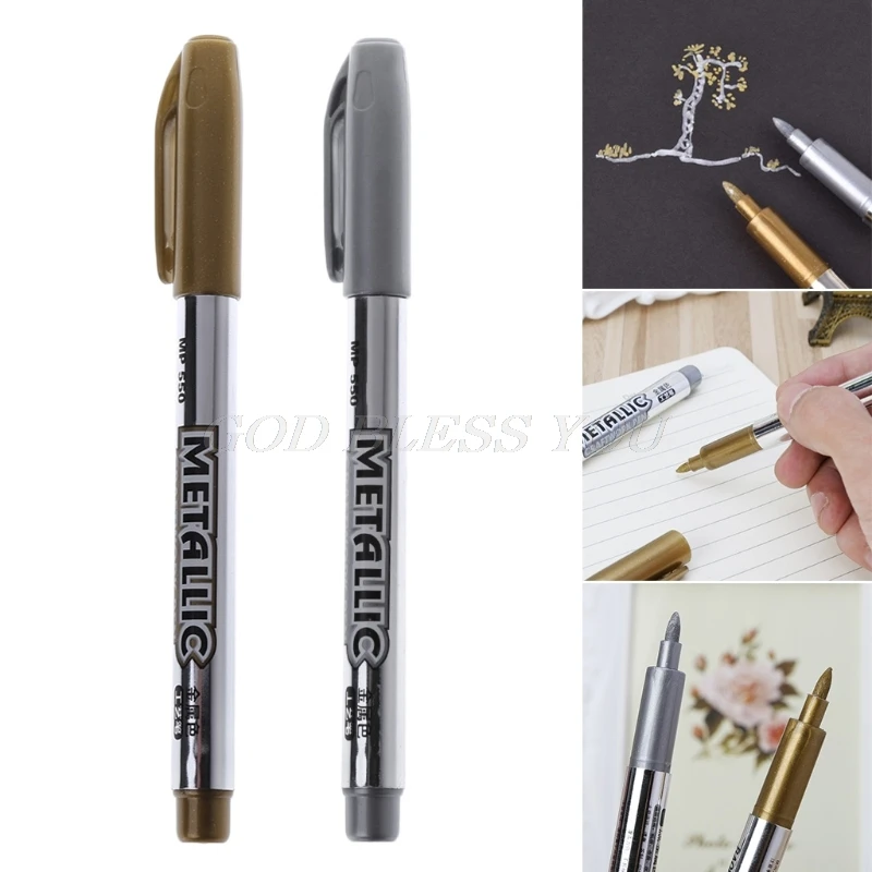 

DIY Metal Waterproof Permanent Paint Marker Pen Student School Supplies 1.5mm