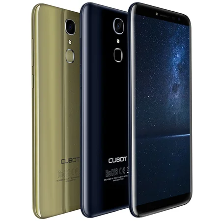 Cubot X18 смартфон 5,7 "HD + 18:9 MT6737T четырехъядерные мобильные телефоны Dual SIM карты Android7.0 Идентификация отпечатков пальцев 3 ГБ + 32 ГБ 3200 мАч 4G LTE 13MP