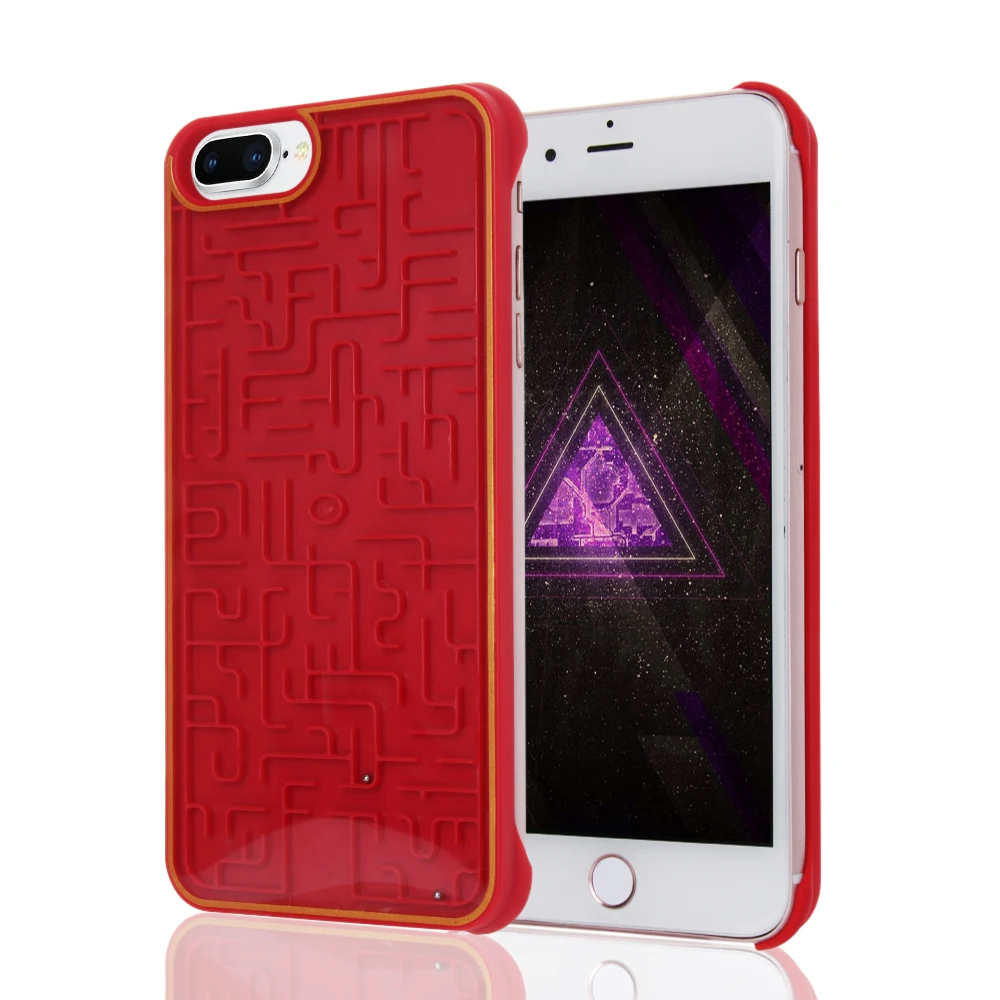 Interactive Labyrinth Marbles Maze Game Mobile Phone Case Back Cover for iPhone 6 7 8 for iPhone