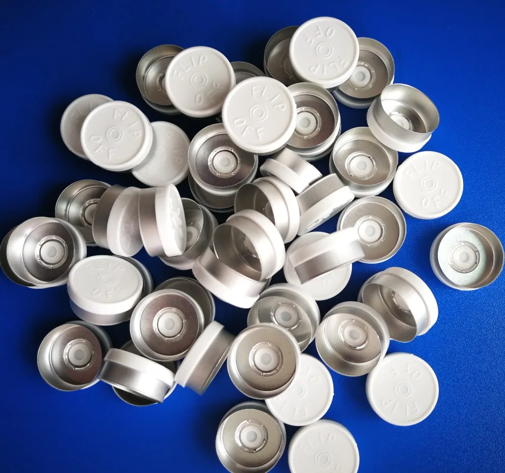 20mm white color flip off caps