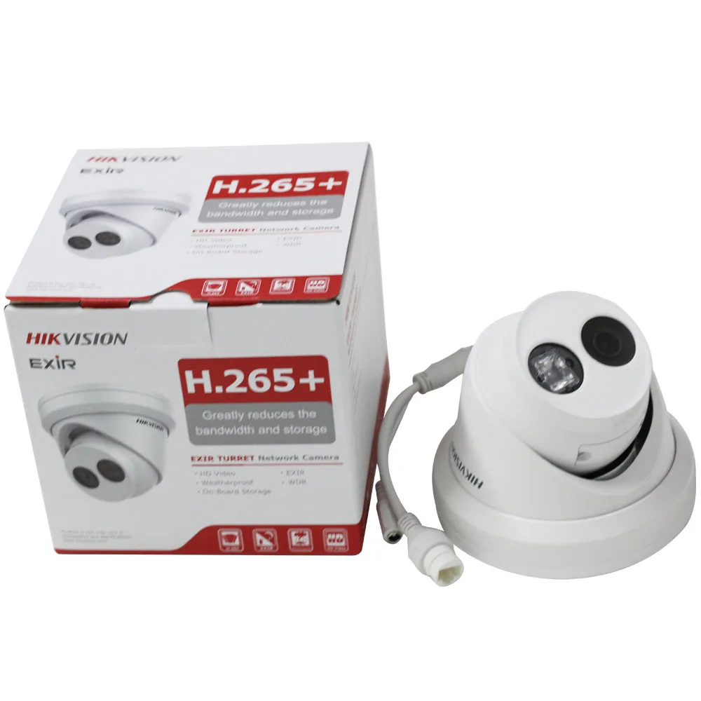 Hikvision 8MP POE IP Камера открытый DS-2CD2385FWD-I 8 Megapixel IR башни CCTV видео Камеры Скрытого видеонаблюдения H.265 с разъемом для карт SD