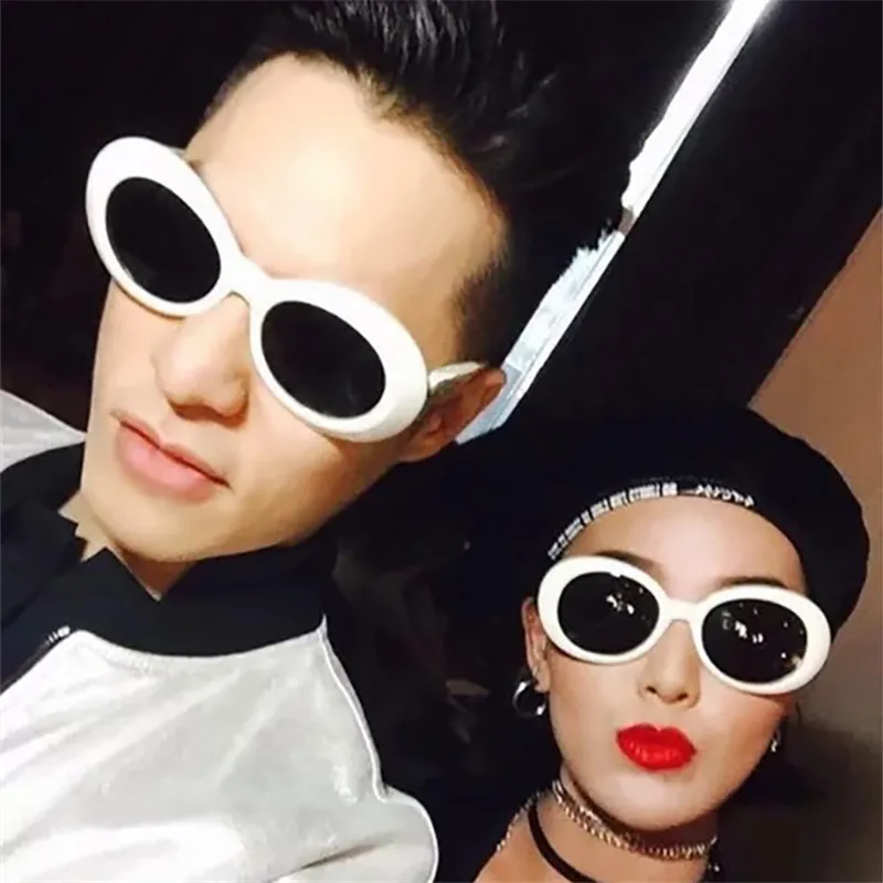

Clout Goggles Sunglasses Kurt Cobain Eyeglasses Women Brand Designer Sunglass Men Retro Round Sun Glasses