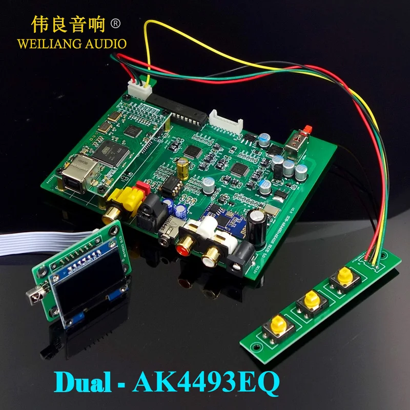 SU9 HIFI Dual AK4493+ Amanero+ Bluetooth 5,0 USB декодер ЦАП Плата с OLED дисплеем