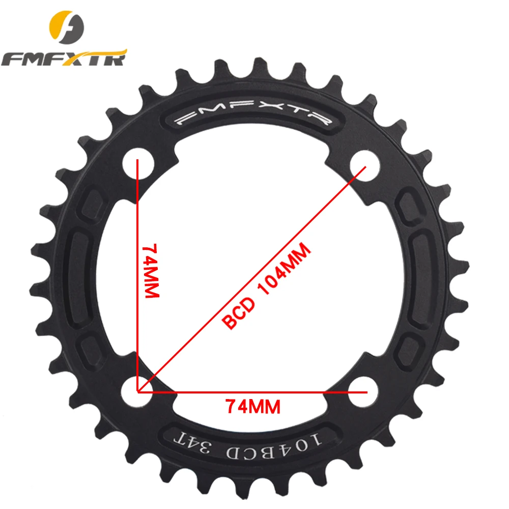 

FMFXTR single 1 speed system Narrow Wide chainring 104 BCD ROUND 32T 34T 36T 38T for MTB 11s 10s 9s 1*11 Crankset Chainwheel Rin