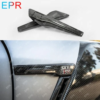 

For Nissan GTR R35 2017 MY17 OEM Style Carbon Fiber Front Fender Logo Emblem Replacemnet Body Kit Tuning Part For R35 GTR