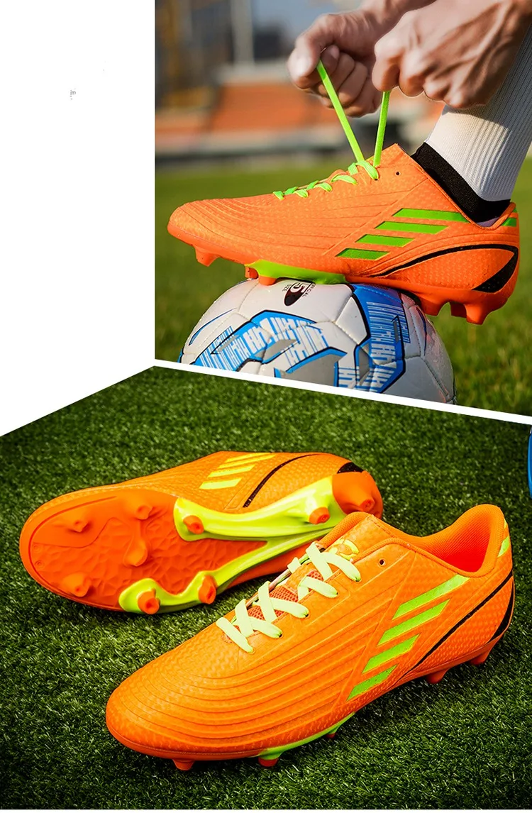 Открытый искусственный газон футбольная обувь для мужчин горячие серебряные футболки AG взрослых футбольные кроссовки для мальчиков спортивные ботинки