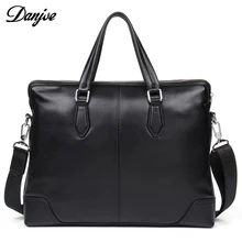 DANJUE Новая мужская деловая сумка из натуральной кожи, портфель для отдыха, сумка для ноутбука, модная Большая вместительная мужская сумка через плечо