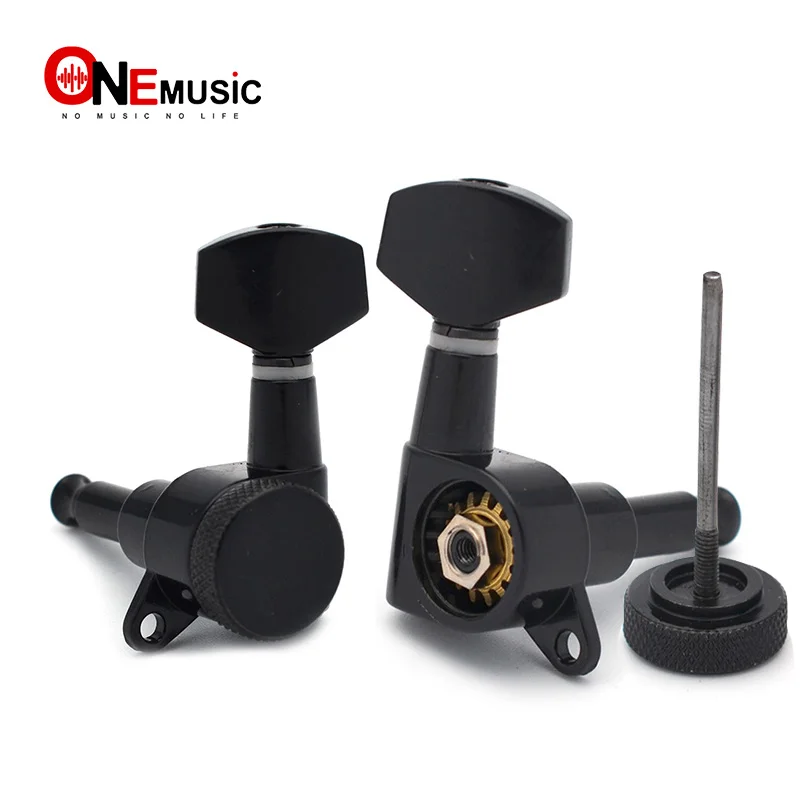 Black Locked String Left and Right Hand Guitar Tuning Pegs Guitar