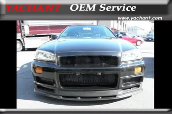

Car-Styling FRP Fiber Glass Body Kit Front Lip Fit For 1999-2002 Skyline R34 GTR OEM Standard Front Bumper Bottom Lip