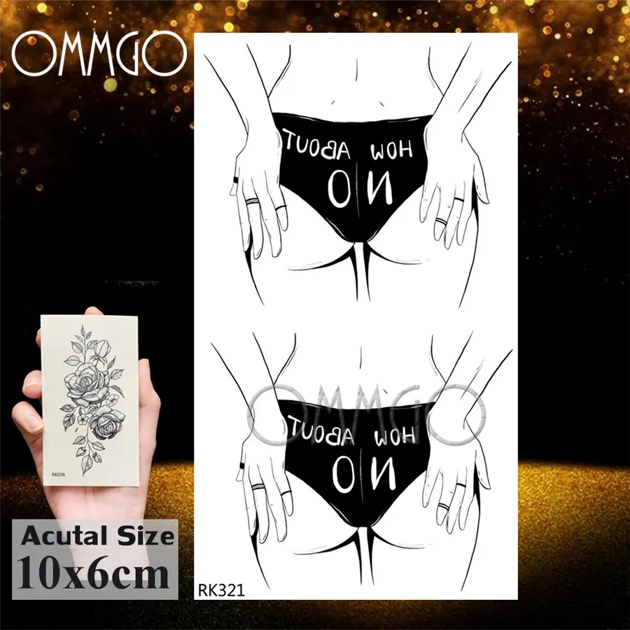 Тату наклейки OMMGO с маской для женщин и плохих девушек временные пикантные тату