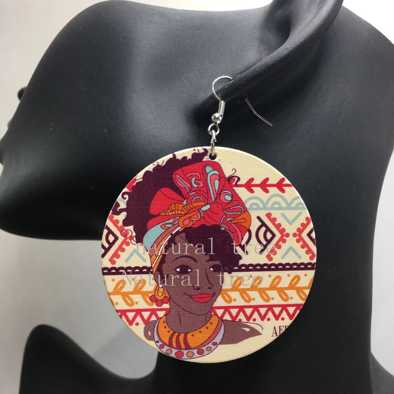 Деревянные серьги с изображением африканского духа|wooden earrings|african wooden earringswooden african