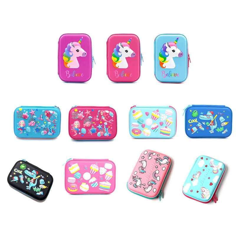 

Large Capacity Box Lapices Unicorn School Cartoon Stationery Bag For Kids Large Capacity Child Safety Non-toxic High Quality
