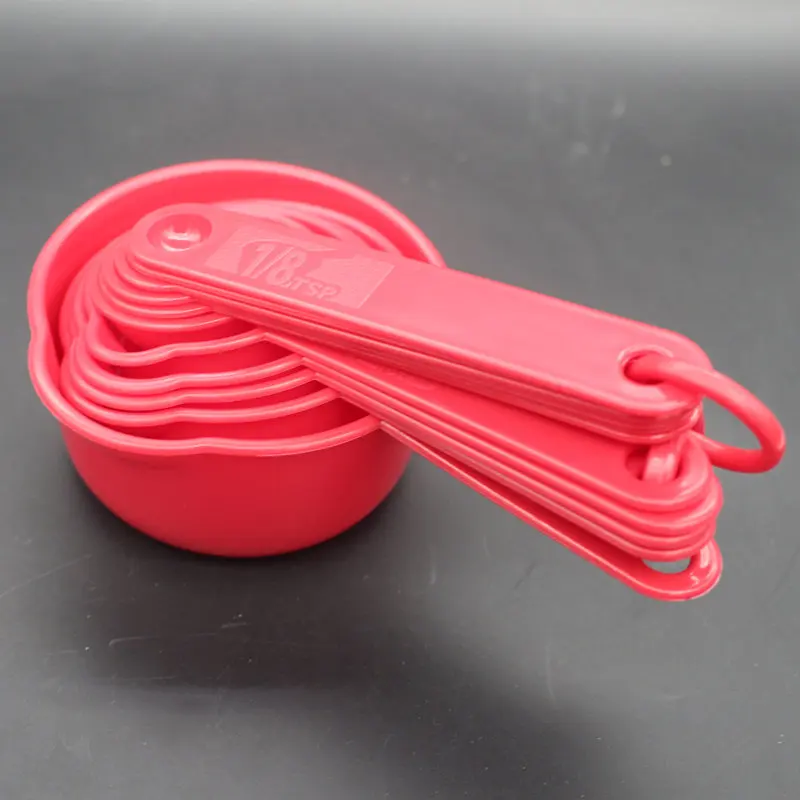 11 шт. Пластиковые мерные стаканчики и ложка Набор Кухонные весы инструмент - Цвет: red