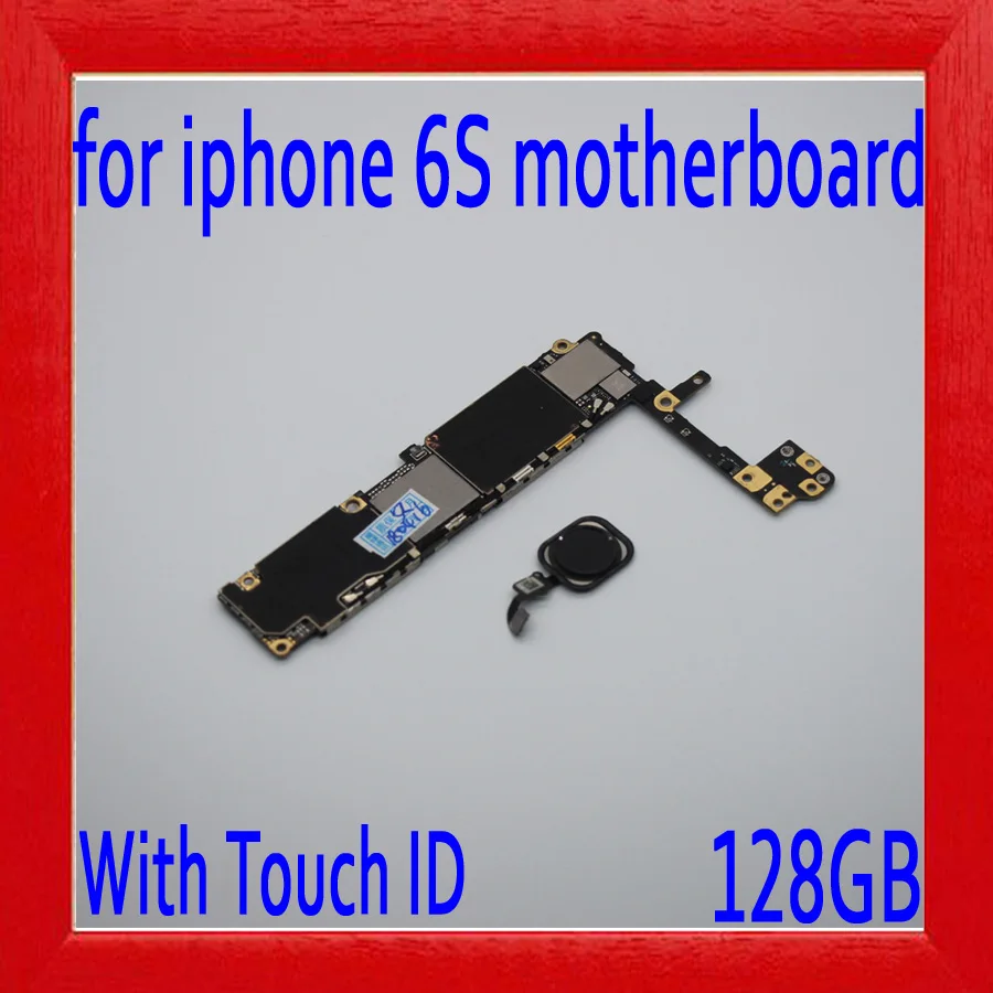 

128gb Black for iphone 6S Motherboard with Full unlocked,100% Original for iphone 6S Logic board with IOS System,Good Tested