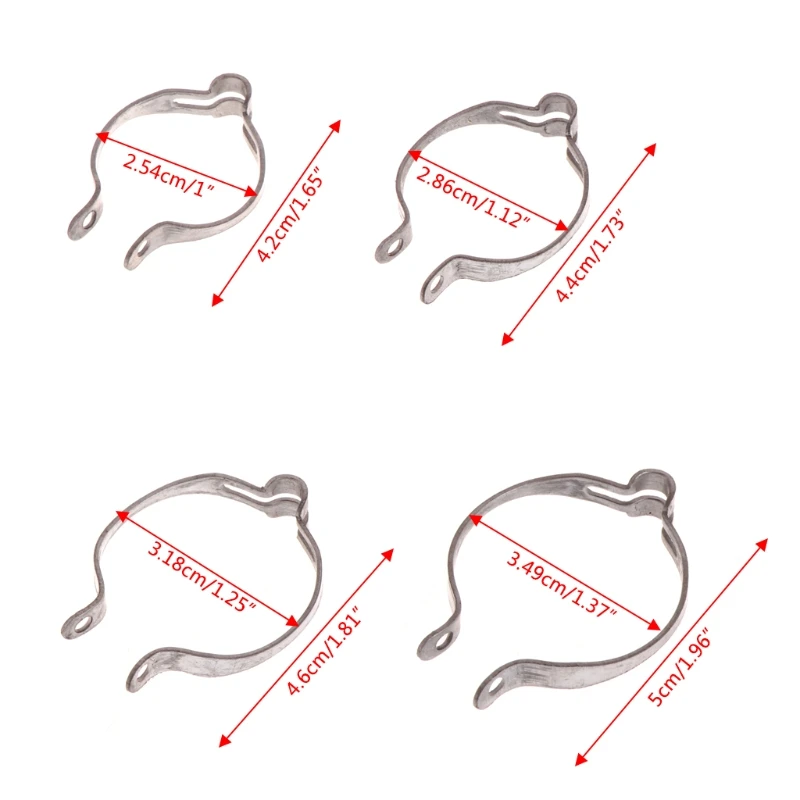 Sale Bicycle Bike Cable Clamp Fix Frame Brake Speed Line Clip Stainless Steel 4 Sizes 2