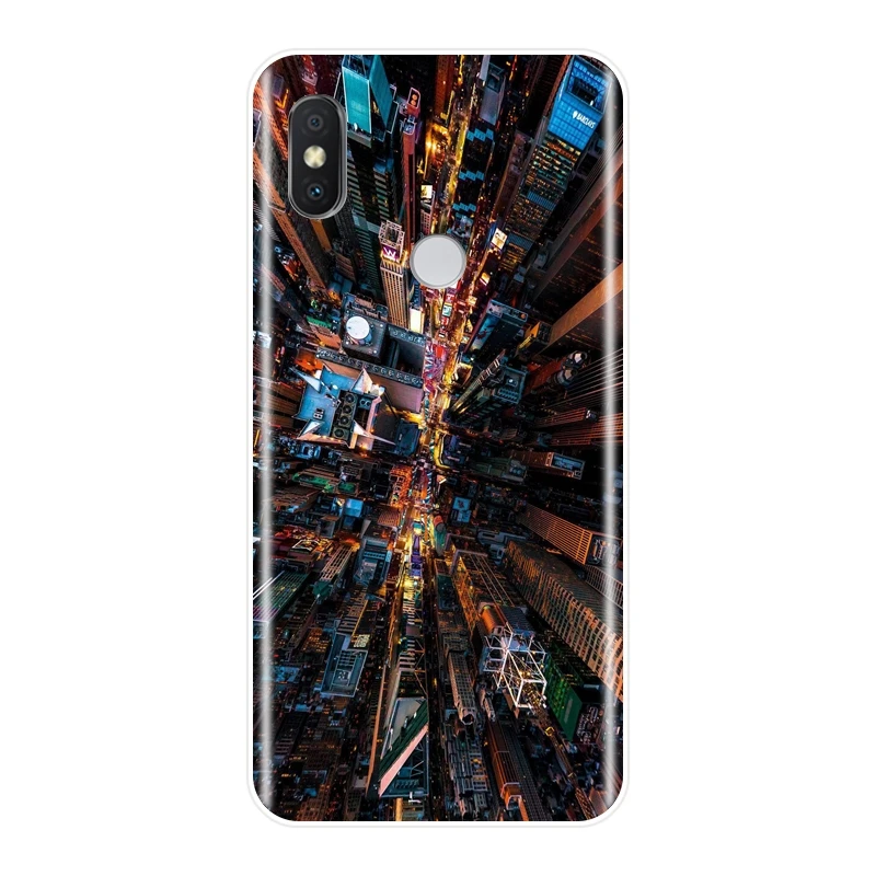 Силиконовый чехол для телефона Pocophone F1 Xiaomi Redmi Note 4 4X 5 5A 6 Pro Prime City мягкая задняя