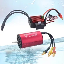 Водонепроницаемый 2440 4000KV бесщеточный двигатель+ 35A ESC 2-3S Набор для 1/16 RC автомобиль грузовик