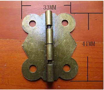 

A23 Antique Cabinet Hinges Furniture Accessories Jewelry Boxes Small Hinge Furniture Fittings 33MM*41MM 90 degree