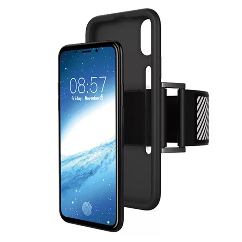 Silicone Armband Case For iPhone X Multi-function Sports Running Armband For iPhone Xs X Acrylic Fibers Universal Phone Bag Case