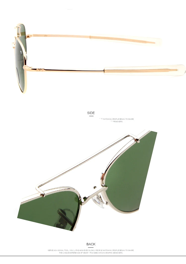 WHO CUTIE бренд AO Солнцезащитные Очки Пилот 90s мужские армейские военные 12K позолоченная оправа американские оптические линзы солнцезащитные очки с коробкой OM288B