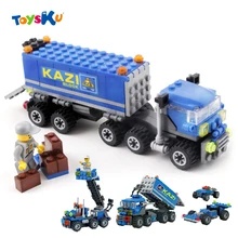New Arrival 163pcs Transport Dumper Truck Model Building Blocks Can Build 8 Shapes Educational Toys Kids Gifts Wholesale