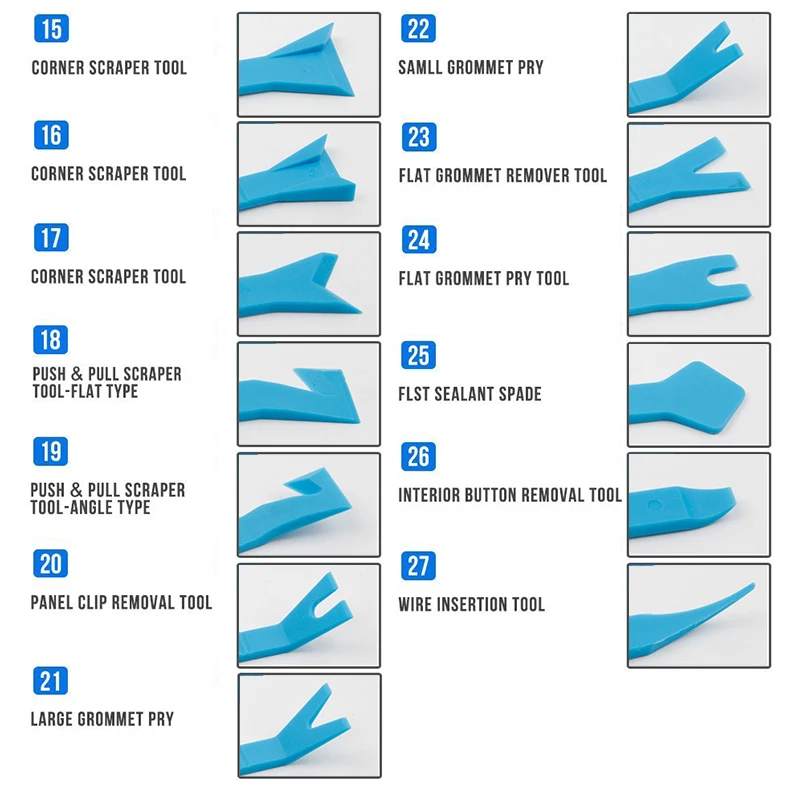 27 шт. Авто Аудио Радио межкомнатные дверные панели DIY установка инструмент для ремонта Ручные Инструменты Набор отверток плоскогубцы инструменты для удаления