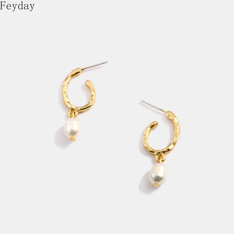 New !! Pair Of Sterling Silver 925 Pindrop Dangly Earrings !