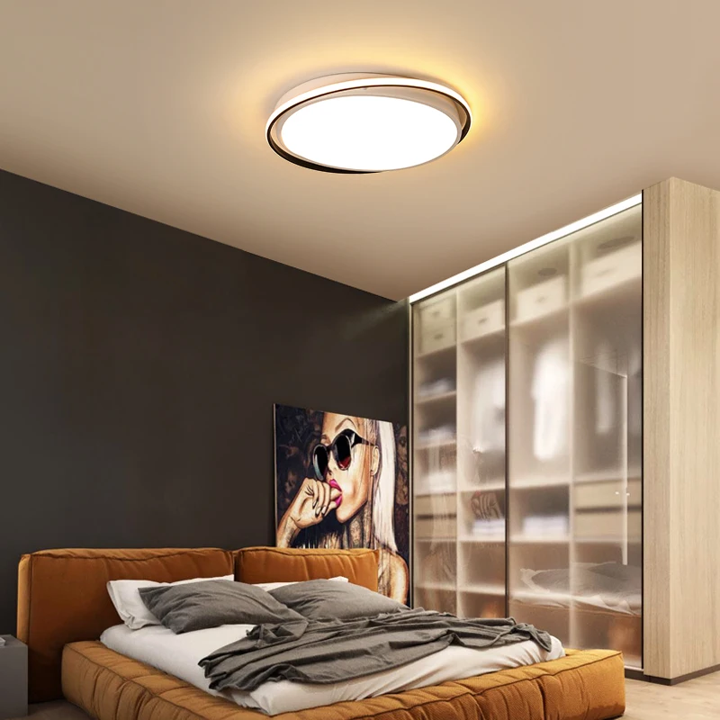 Минимализм современные светодиодные потолочные люстры Plafondlamp железная круглая