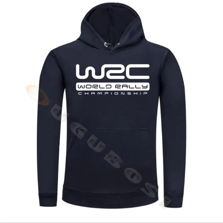 Мужская черная толстовка с капюшоном логотипом чемпионата мира ралли WRC