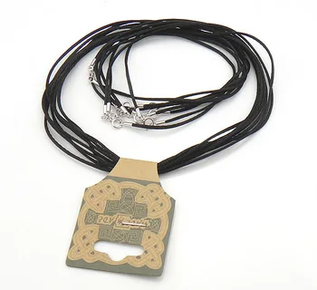 

YYW 10Strands/Lot single strand black color with Silver-Color clasp 1mm Length:18.5 Inch Silk Necklace Cord