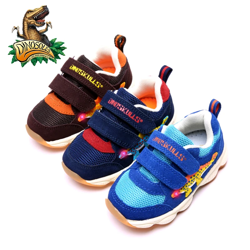 

Dinoskulls Toddler Boy Shoes Ligth Up 3D Dinosaur Kids Sneakers LED Sports Children Trainers 2019 Autumn Running Baby Boys Shoes