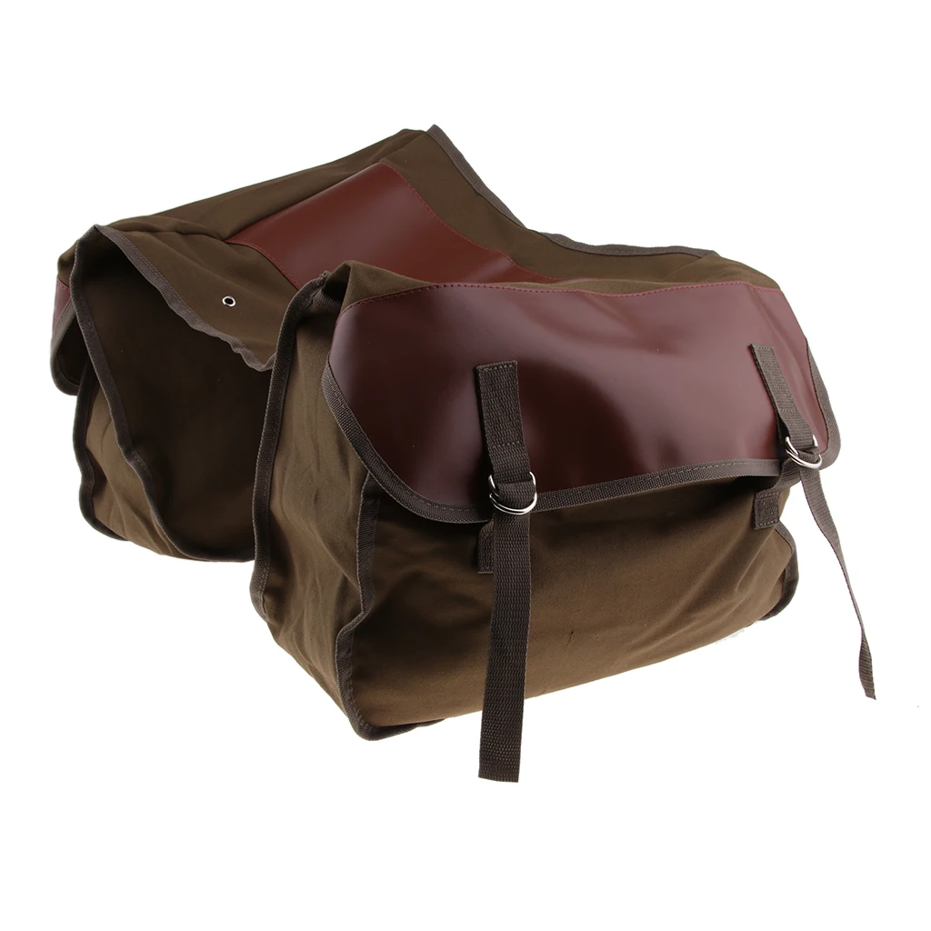 Multifunctional Canvas Motorcycle Saddle Bag Mountain/Road Bike Bicycle Side Storage Pouch  Bicycle Rear Seat Carrier Bags