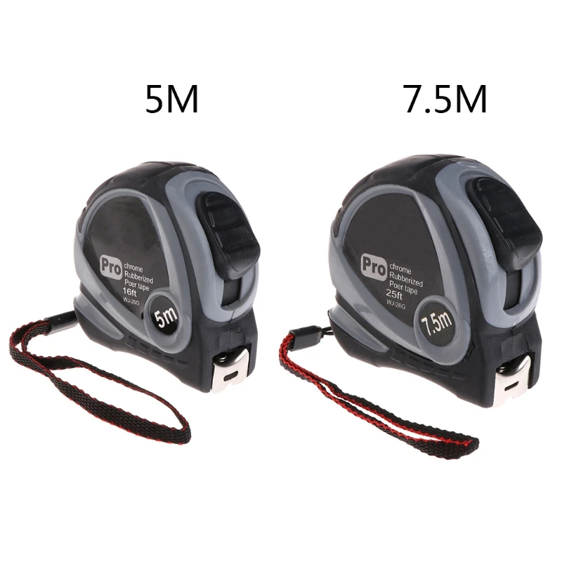 

OOTDTY 5m 7.5m Retractable Measuring Tape Measure Ruler Rubberized Metric Tape Rule