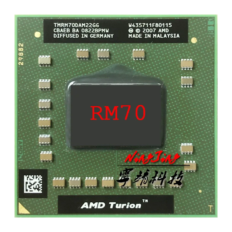 AMD Turion 64X2 Мобильная технология RM-70 RM 70 RM70 2,0 ГГц двухъядерный процессор с двойной резьбой TMRM70DAM22GG разъем S1