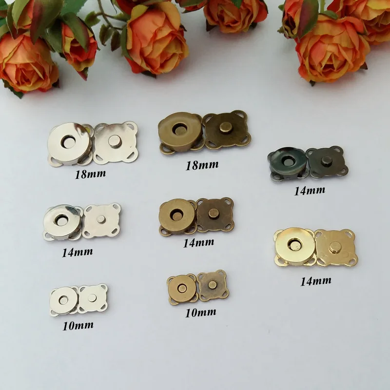 

5 sets/lot Metal magnetic Buckle clothes DIY Needlework Sewing Supplies handmade Bag purse manual hand sewing buttons