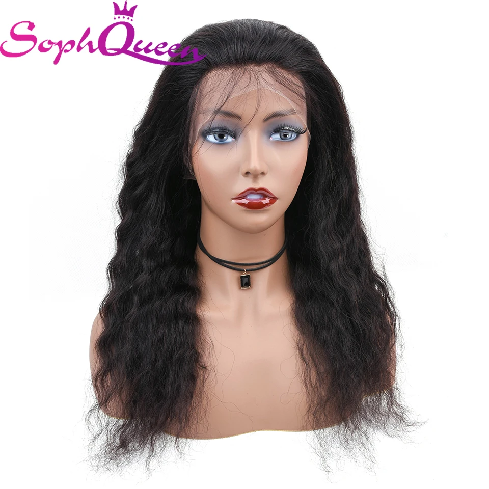 Соф queen hair 13*4 Синтетические волосы на кружеве человеческих волос парики для черные женские предварительно сорвал перуанское неплотное