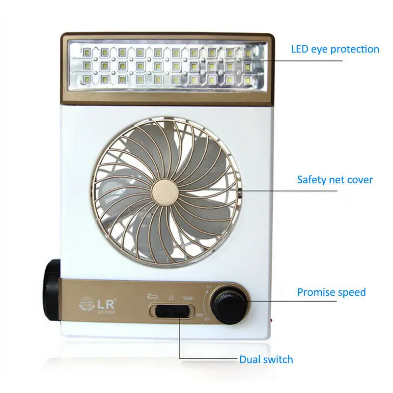 Солнечный Мощность/AC Rechageable 2-в-1 Кемпинг высокоэффективным вентилятором серьезно светильник палатка светодиодный Фонари кулер