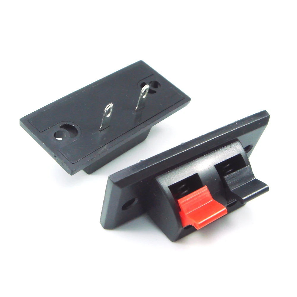 

5pcs/lot 2 Positions Connector Terminal Push in Jack Spring Load Audio Speaker Terminals