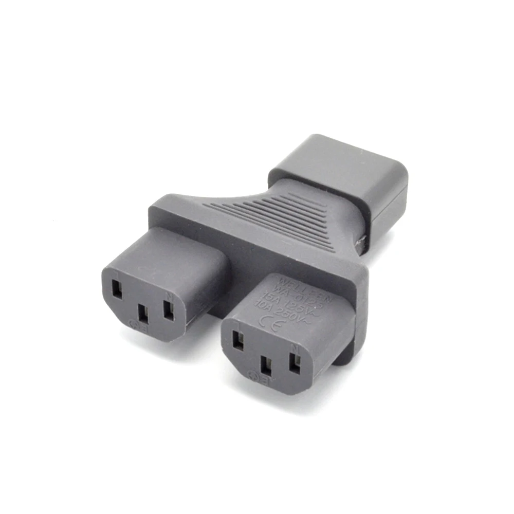 

Worldwide Use Plug Adapter PDU PSU USP Power Adapters IEC C14 to 2 C13 Splitter Y Plug Adapter Converter for AC Power Supply