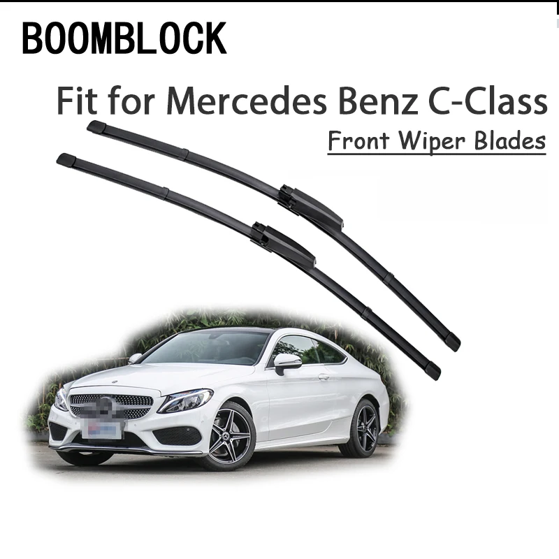 BOOMBLOCK 2PCS High Quality Front Windshield Wiper Blades For Mercedes W203 W205 W204 Benz C Class Accessories | Автомобили и